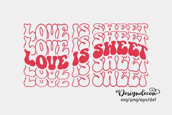 Love is Sweet Mirrored Retro Groovy Svg Review